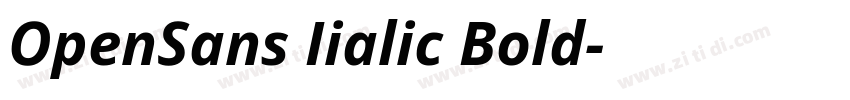 OpenSans Iialic Bold字体转换